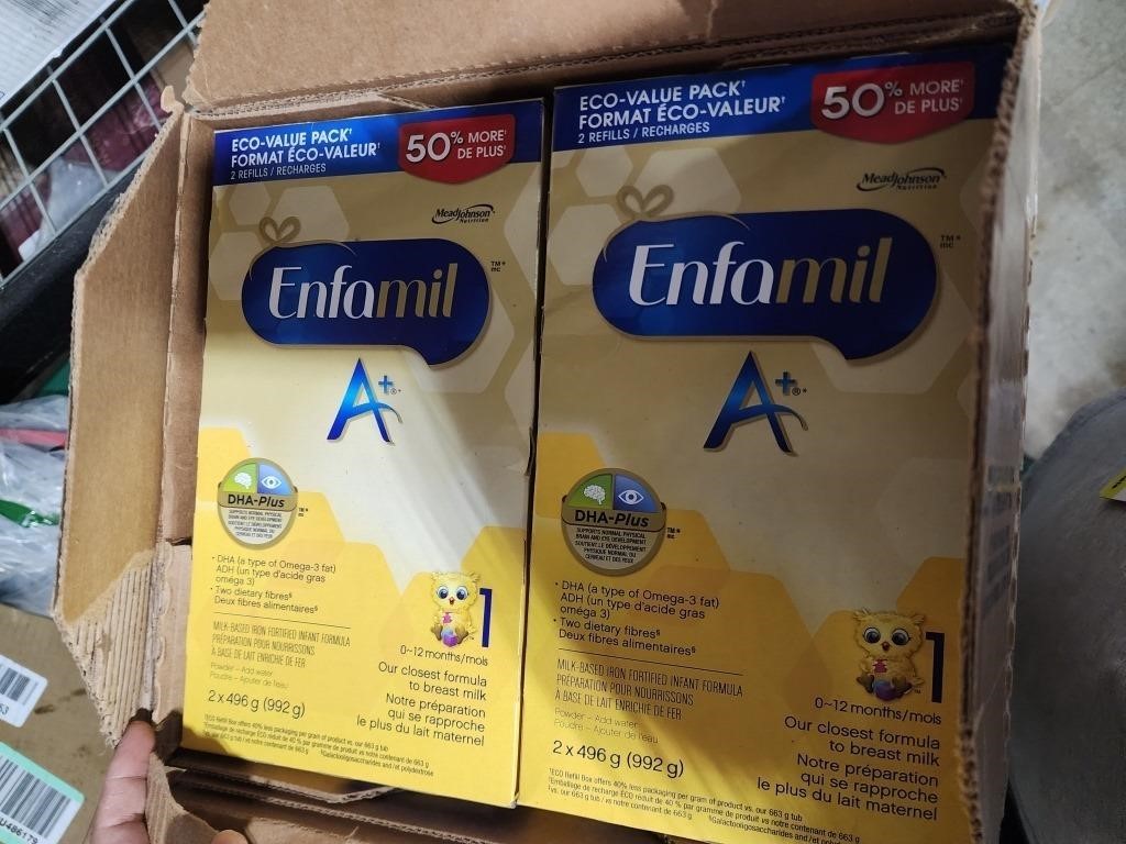 Box with 4 packs Enfamil A+ Refill Box, 2 x 496 g