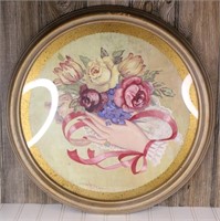 Circular Framed Floral Décor