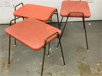 3 retro stacking stools