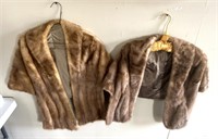 2 fur coat shawls