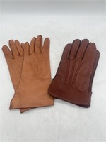 Vintage 2 Pairs of Leather Gloves