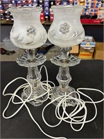 Two glass lamps