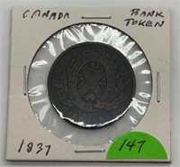 1937 Canada Bank Coin