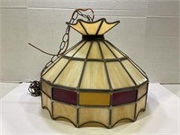 STAINED GLASS HANGING LAMP - NEEDS A CORD