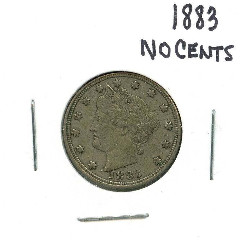 1883 Liberty "V" Nickel - No Cents