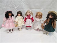 5 Dolls 16in Tall