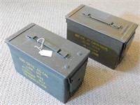 P729-  (2) Metal Ammo Cans  Each Measure 7