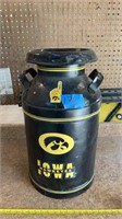 Iowa Hawkeye painted milk can 23.5”