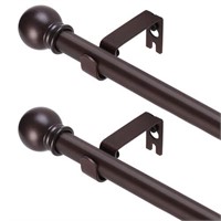GXOACKJ 2 Pack Brown Curtain Rods for windows 32 t