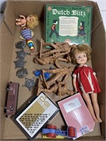 Large tray of toys soldiers dolls 1960’s-80’s