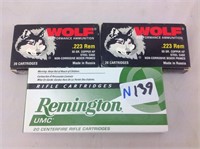 Wolf and Remington 223 ca ammo