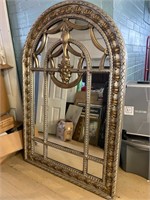 Large Ornate 6’ Arched Mirror