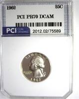 1962 Quarter PR70 DCAM LISTS $8000