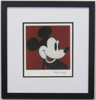 Mickey Mouse Print Plate Signed by Andy Warhol