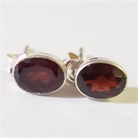 $100 Silver Garnet Earrings