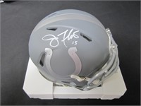 Joe Flacco Signed Mini Helmet JSA Witnessed