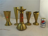 5 Vases d église en brass