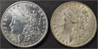 1887-O XF & 1896 AU MORGAN DOLLARS