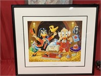 Limited edition Uncle Scrooge matted/framed