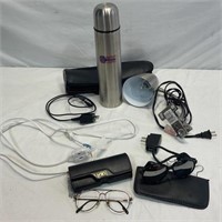 Miscellaneous Lot; Desk Lamp, Thermos & More
