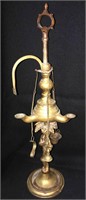 Brass Figural Oil Lamp