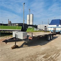 7' x 21' Tandem Axle Trailer w Winch & Ownership