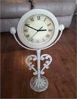 Wrought Iron Clock On Stand