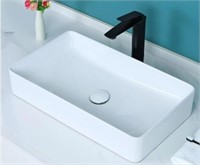 Davivy 13.3'' Ceramic Rectangularl Bathroom Sink
