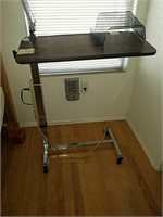 Metal Adjustable Rolling Bed Table #1