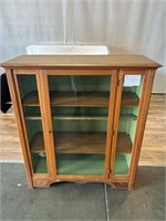 Vintage Wood & Glass Display Cabinet Short
