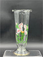 Hand painted ruffle vase