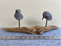 Hand Carved Wood Birds