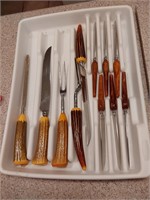 Tray of Vtg Cutlery