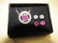 New Box with Necklace and Pierced Earrings