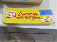 "Lightning" Antique Adding Machine