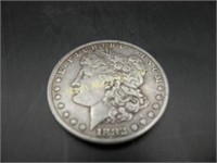 1882 S Morgan silver dollar