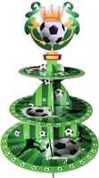 3 Tier Soccer Cardboard Cupcake Stand