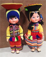 Two Vintage Peruvian Plastic Doll Couple.5B3C