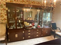 Beautiful lighted Hutch, glass shelves, Herndon