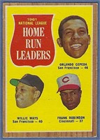 1962 Topps #54 HR Ldrs Willie Mays Cepeda F. Robby