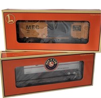 TWO LIONEL TRAIN CARS NEW IN BOX, MEC AND SP