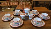 Chinese Eggshell Porcelain Tea Set.