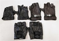 3 Pairs Harley Davidson Fingerless Gloves