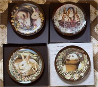 4 Beautiful Bunnies Collector's Plates