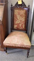 Antique High-Back Hall Chair