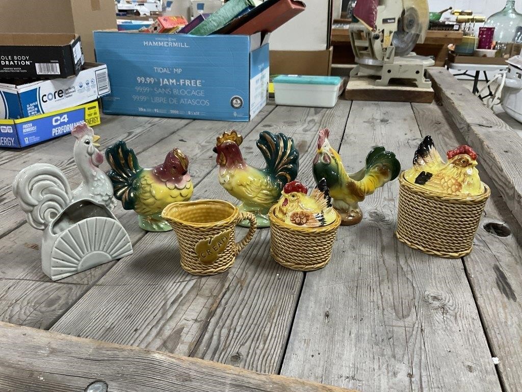 Vintage Ceramic Chickens