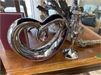 Decorative Heart and 8.5” candle stick holder