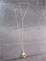 Chain w/ 12k GF & Stone Pendant