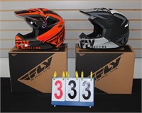 TWO(2) FLY RACING ADULT SIZE LARGE HELMETS