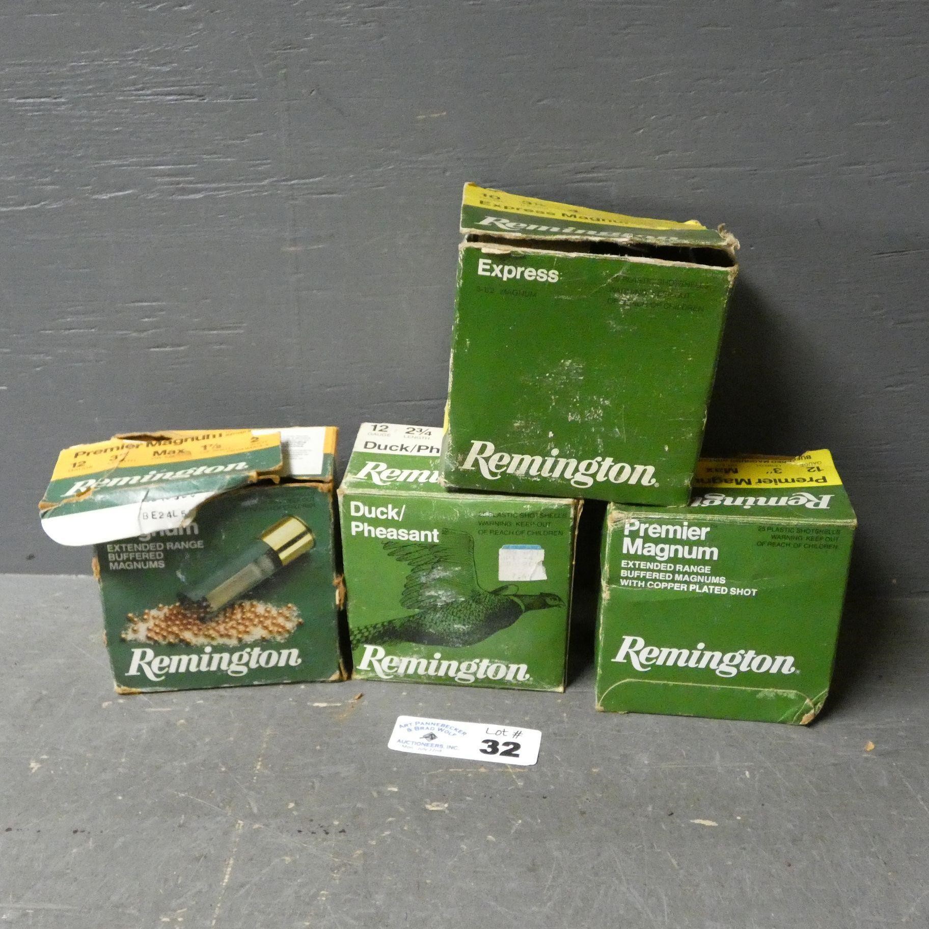 (4) Boxes of 12 Ga. Shotgun Ammo